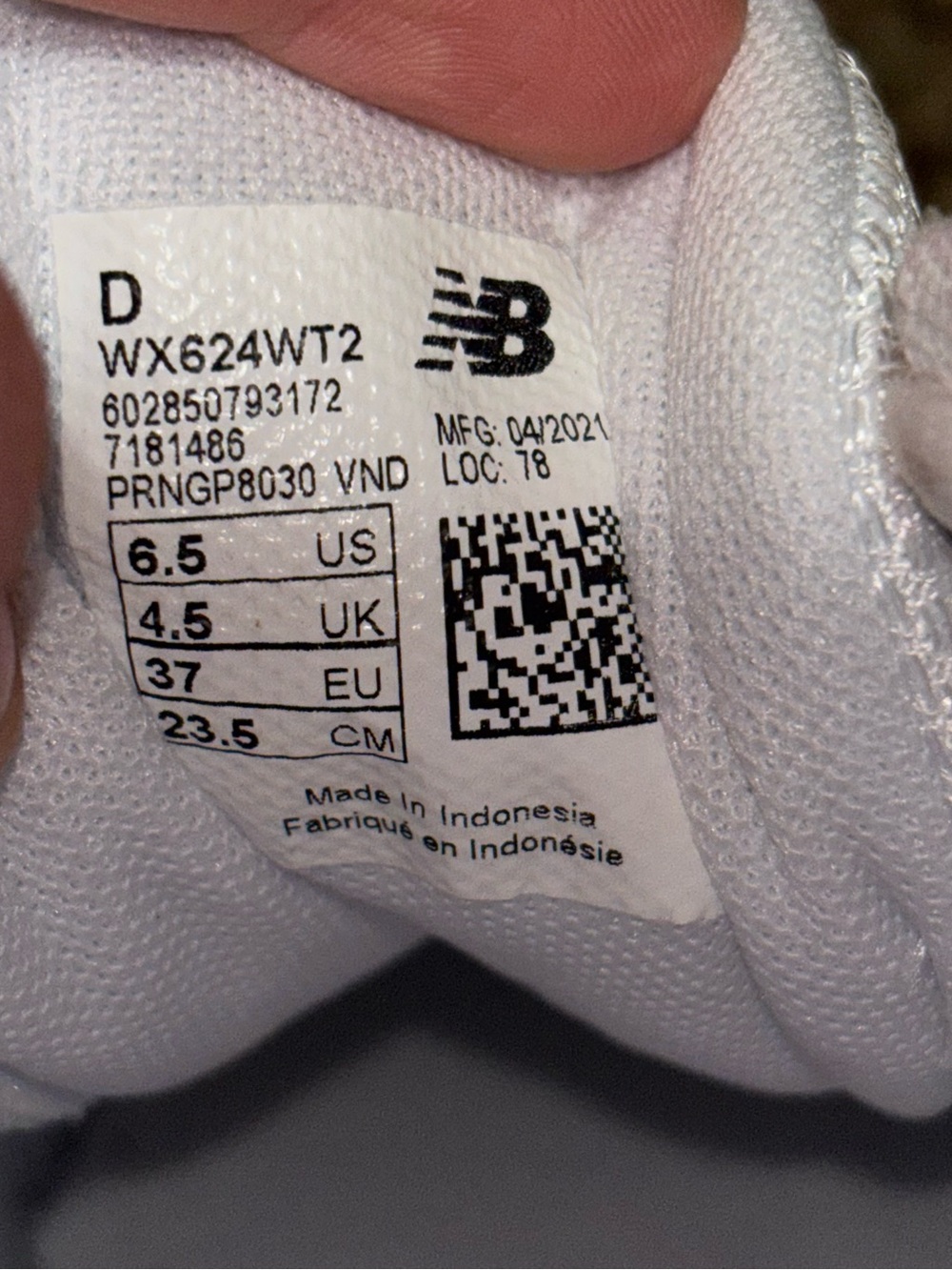 New Balance Women’s 624 Training Size 6.5 D Wide White WX624WT2 New Shoes - Picture 7 of 7
